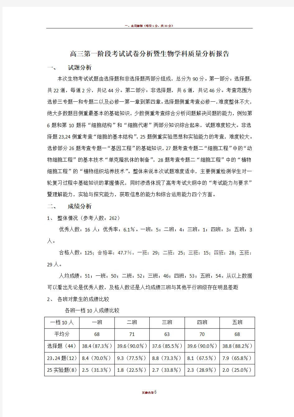 生物质量分析报告