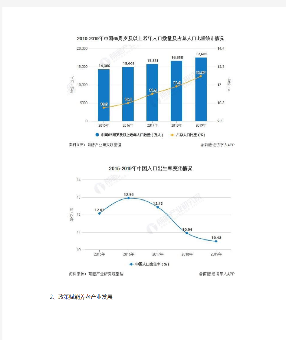 2020年中国养老产业市场现状及发展趋势分析 未来高端社区养老需求或将大量释放