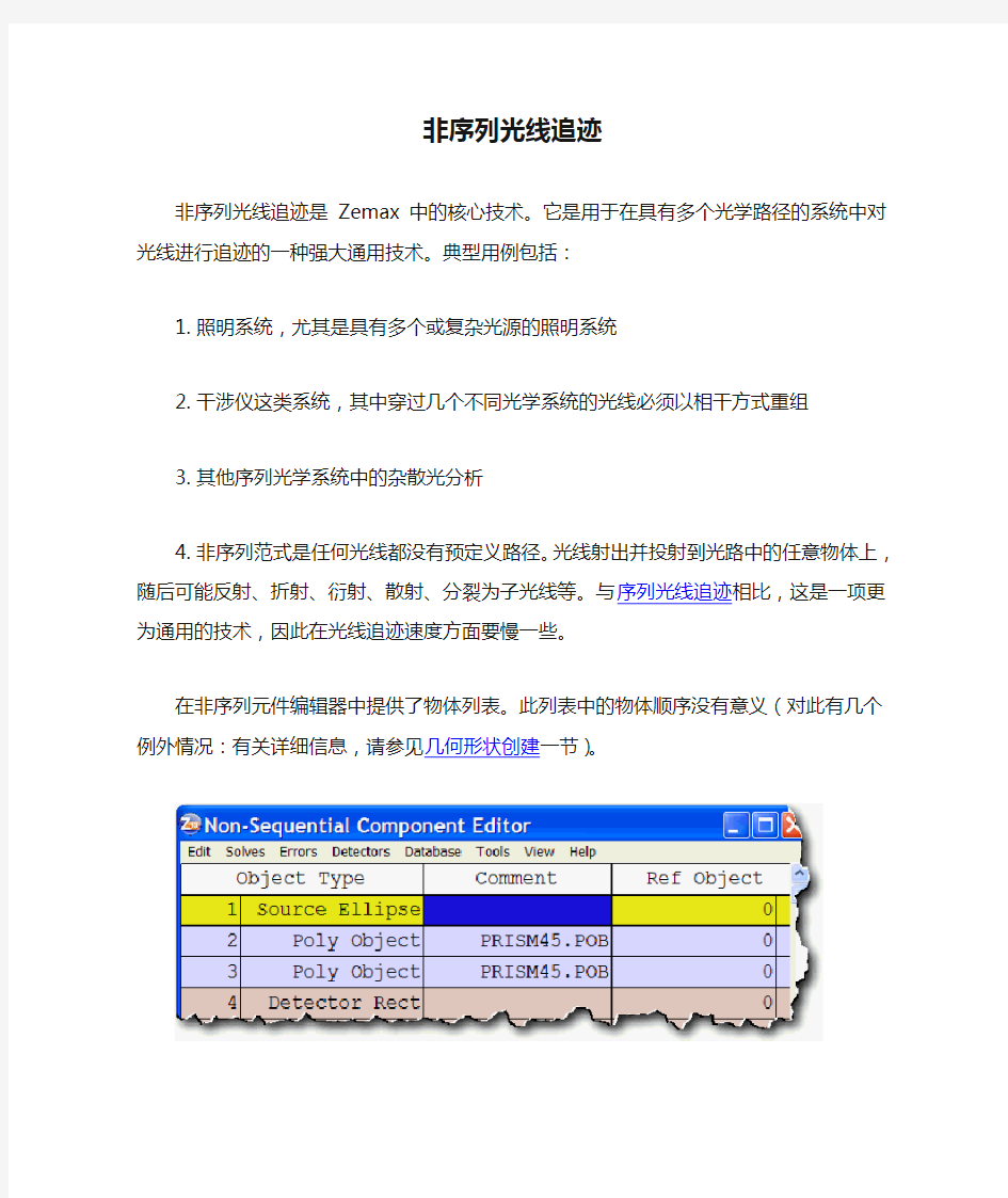 Zemax非序列光线追迹