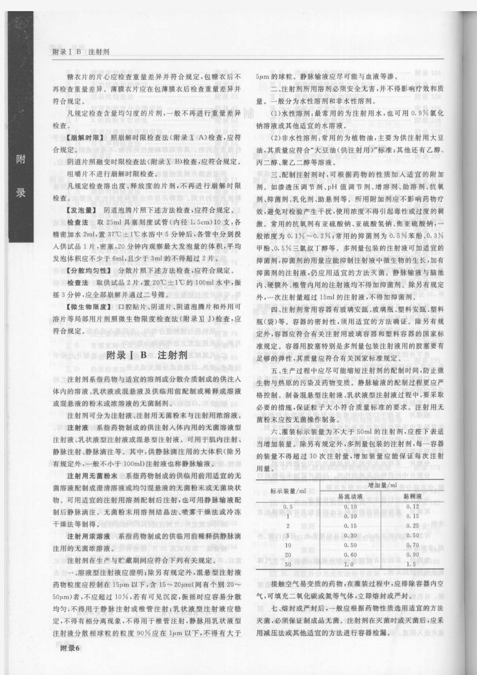 《中国药典》2005年版二部附录ⅠA 片剂