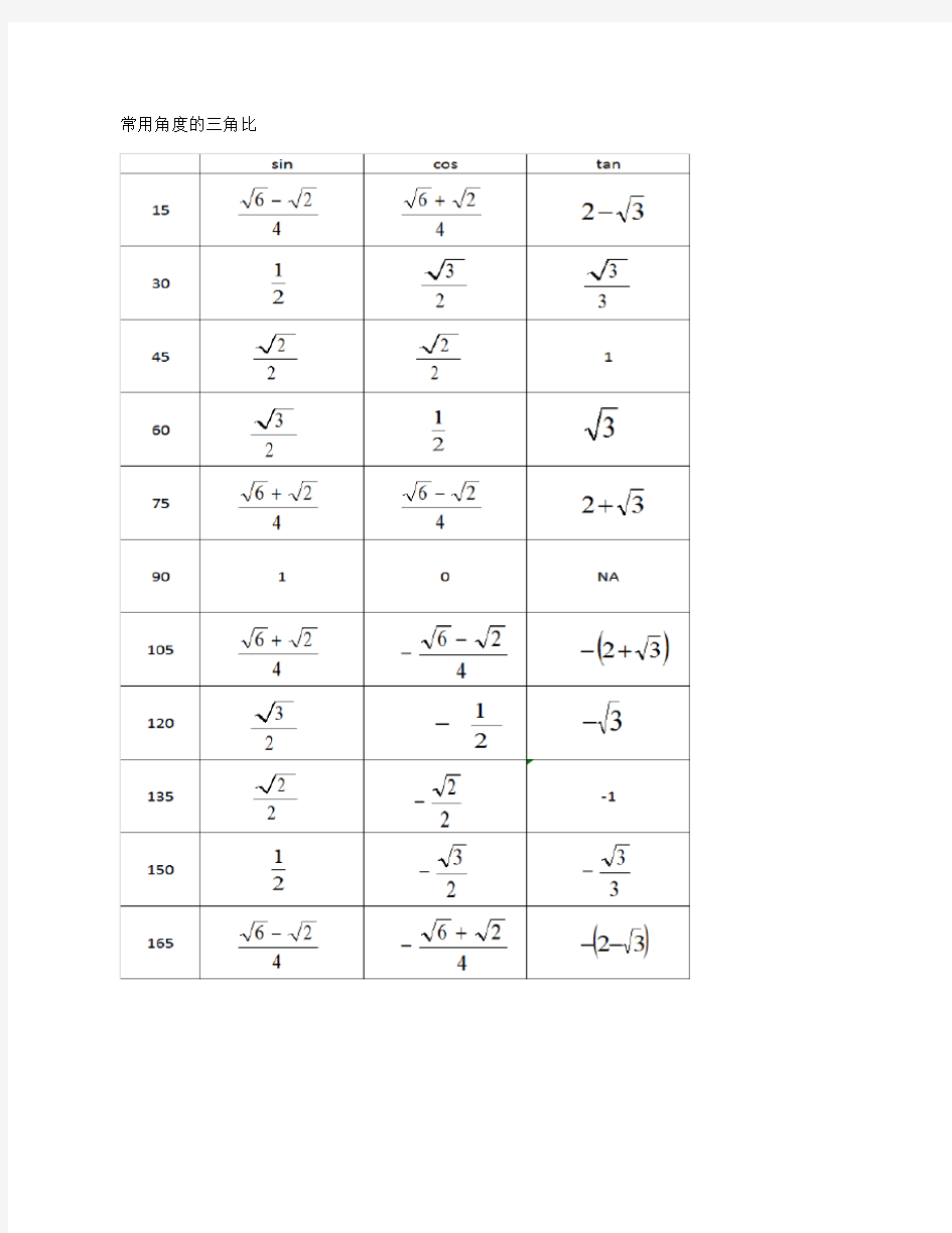 初中数学竞赛平面几何常用公式及例题讲解