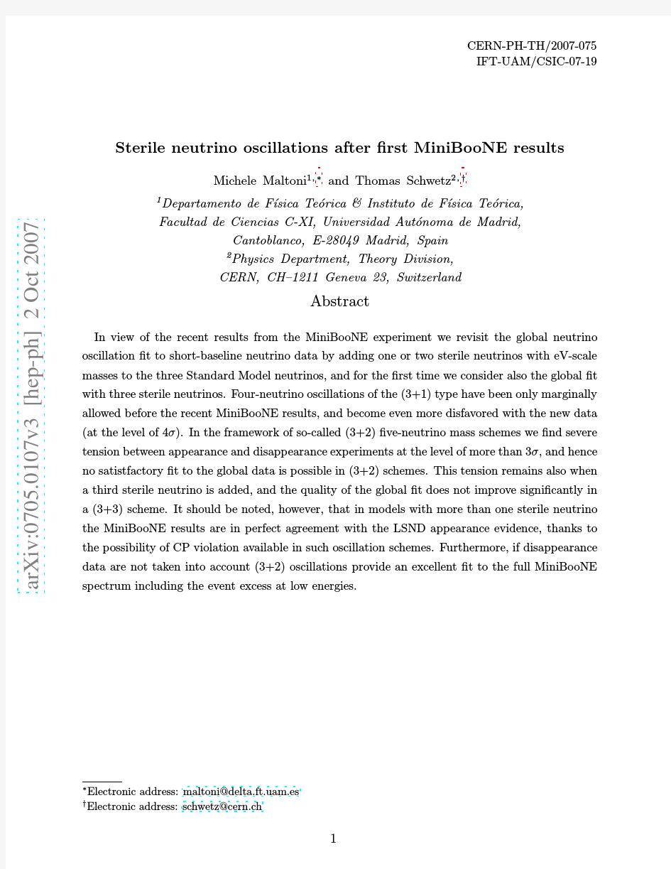 Sterile neutrino oscillations after first MiniBooNE results