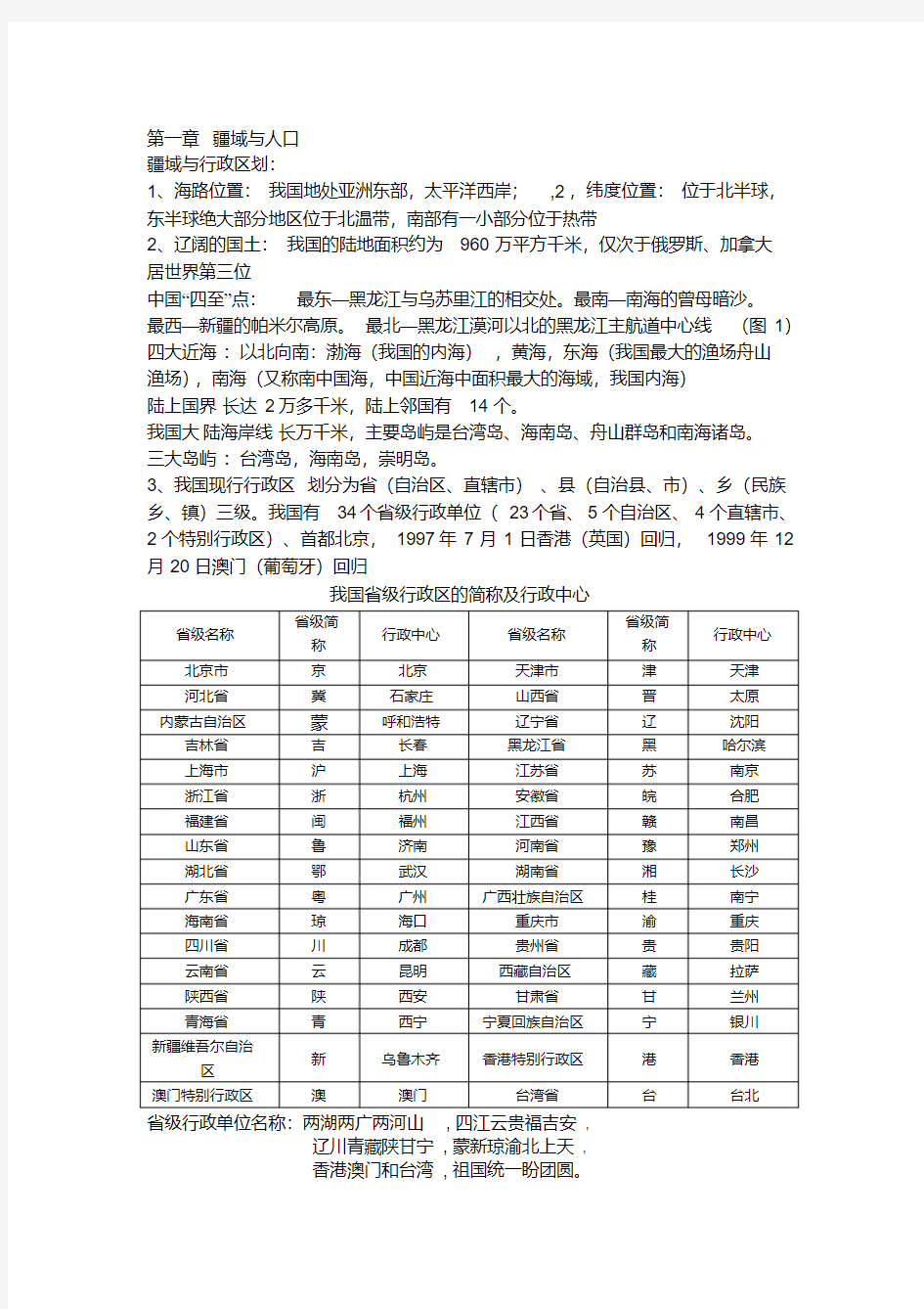 上海初中地理会考知识点汇总-七年级第一学期.pdf