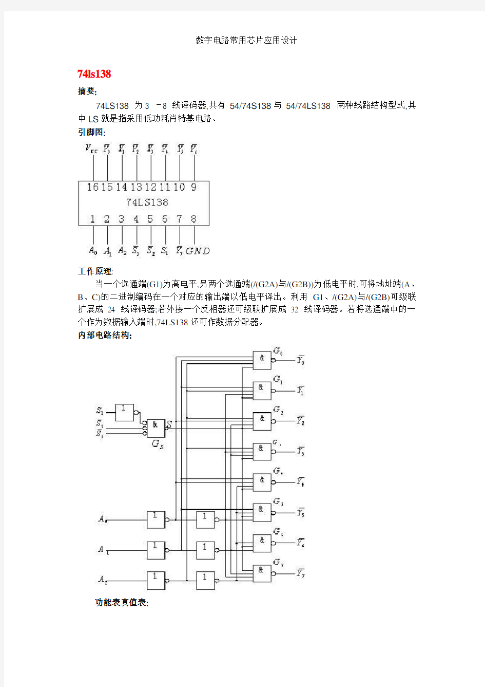 数字电路常用芯片应用设计