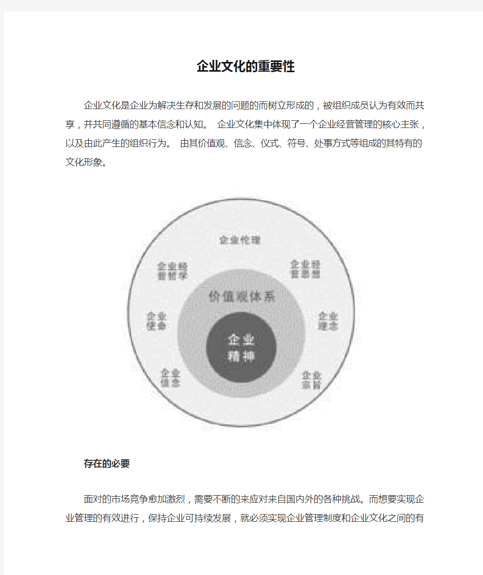 企业文化的重要性