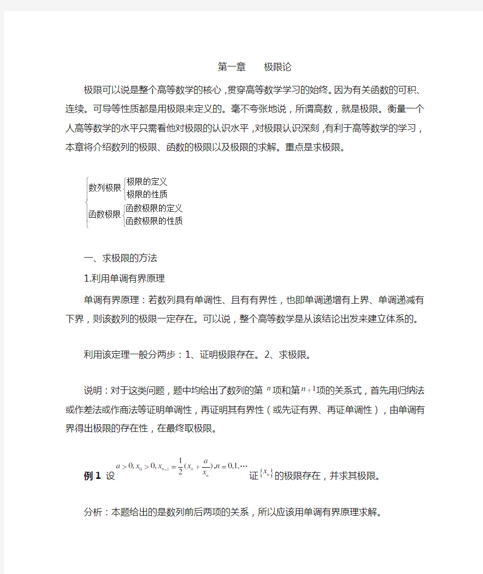 高数-极限求解方法与技巧总结