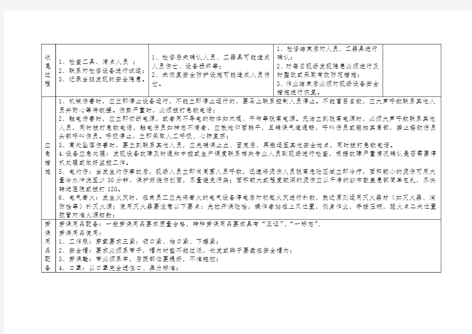 电气检修安全操作规程