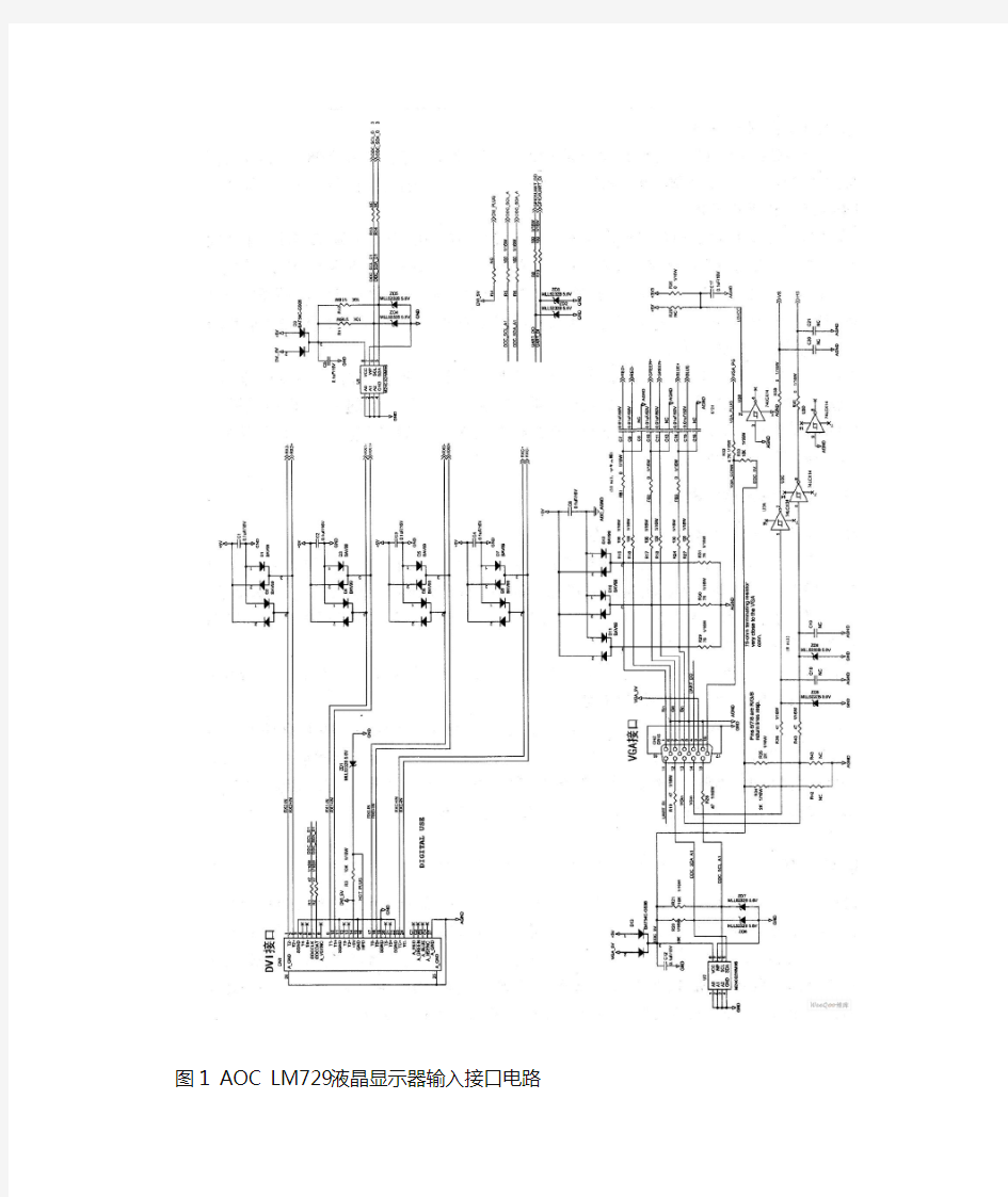 液晶显示器VGA模拟输入接口电路