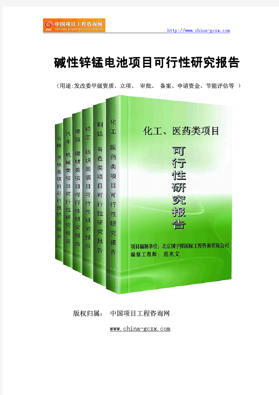 碱性锌锰电池项目可行性研究报告(专业经典案例)
