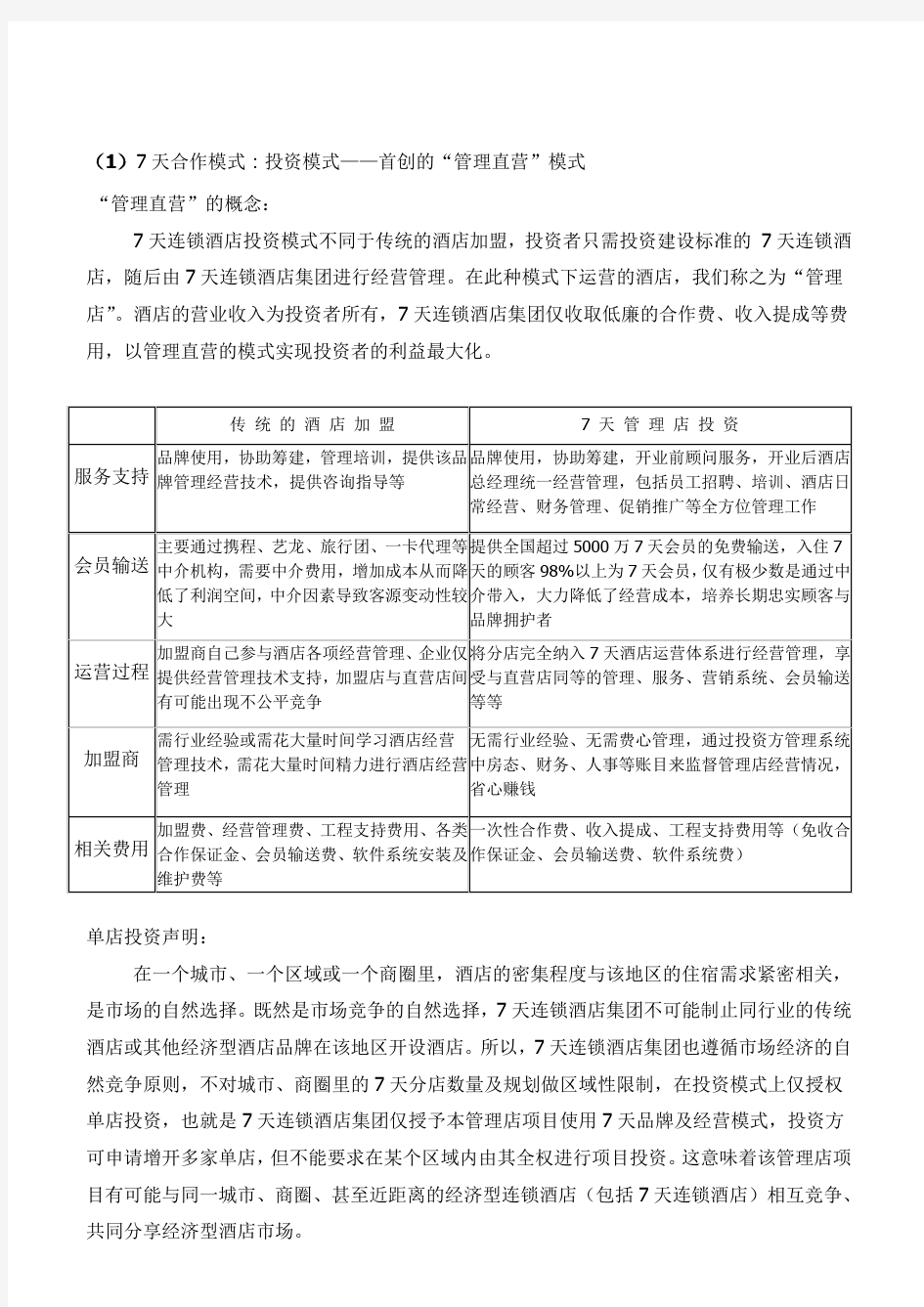 中国六大酒店管理公司加盟条件