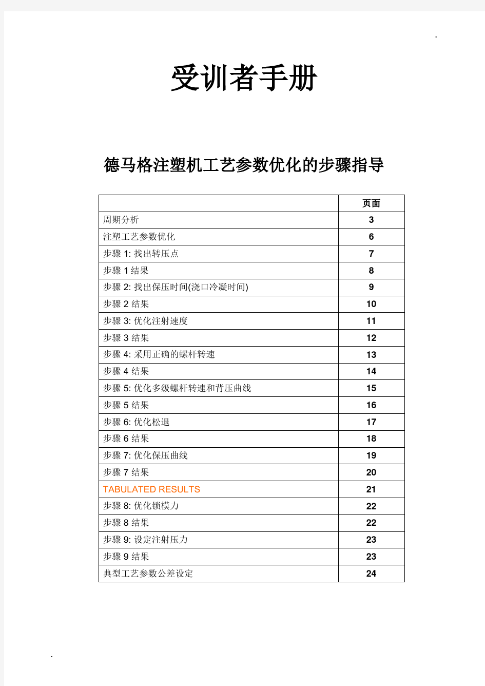 注塑工艺参数优化