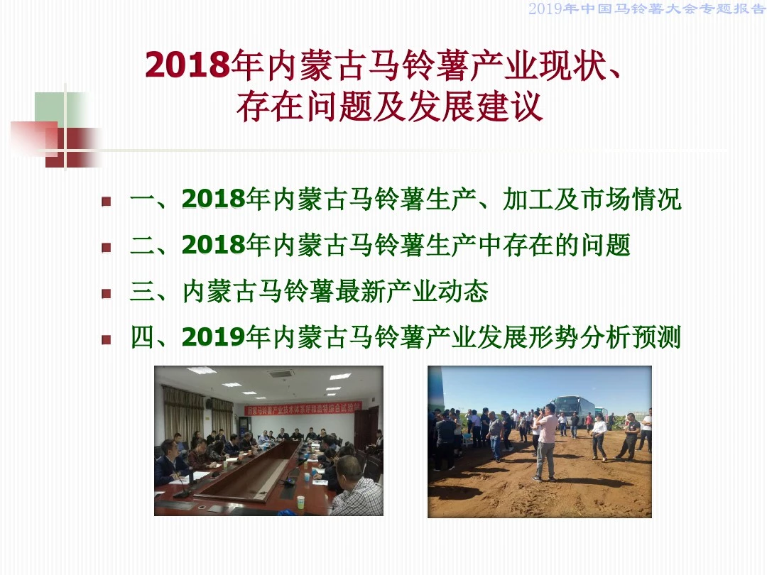 2018年内蒙古马铃薯产业现状、存在问题及发展建议