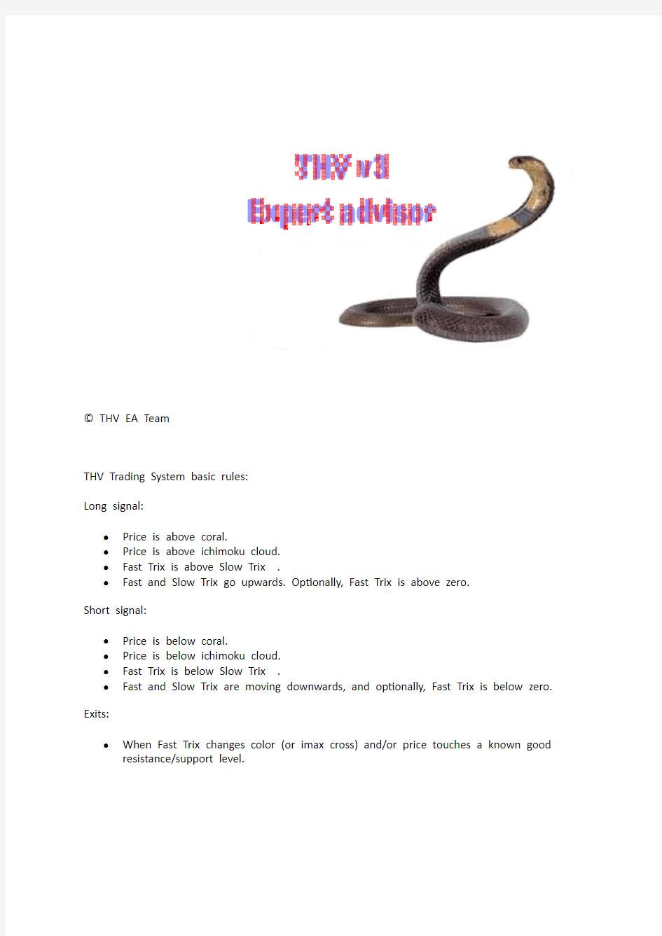 THV EA v1.0 user guide