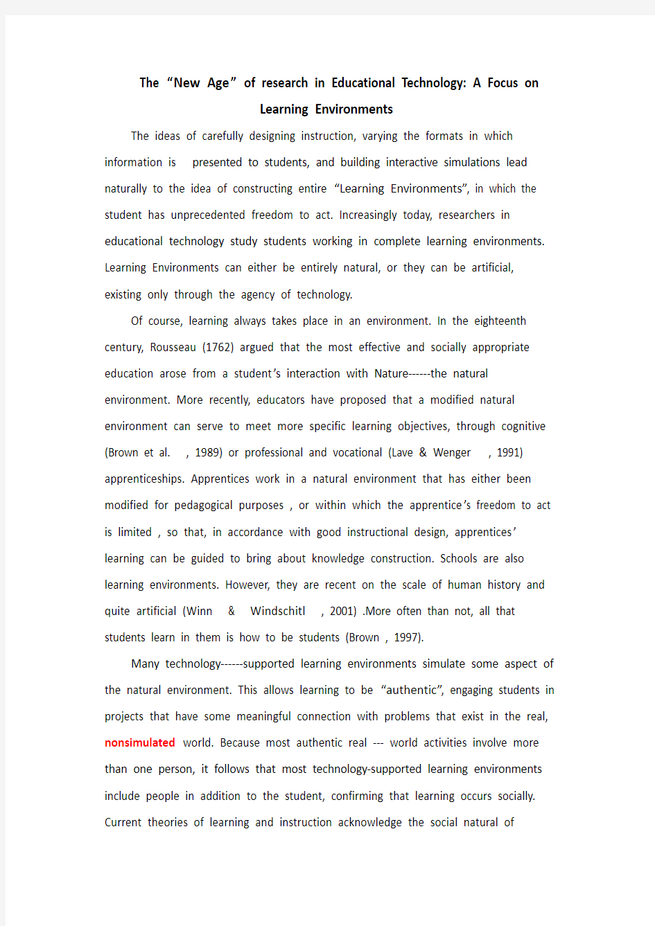 教育技术学专业英语第十一章