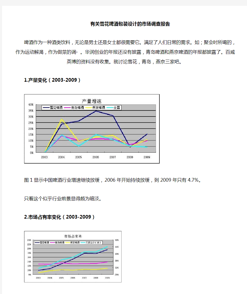 关于雪花啤酒介绍