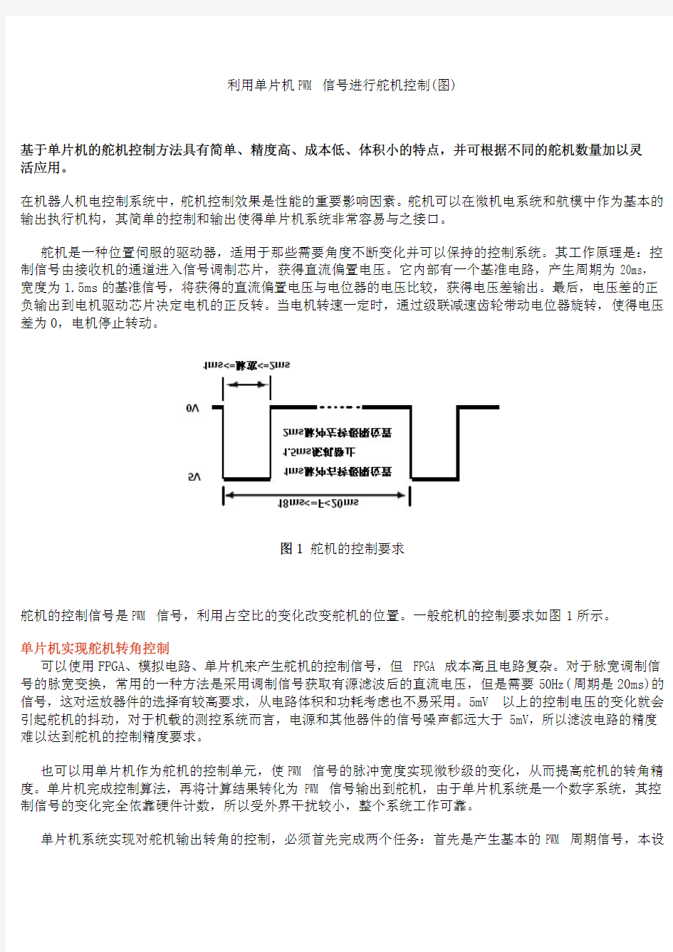 舵机控制