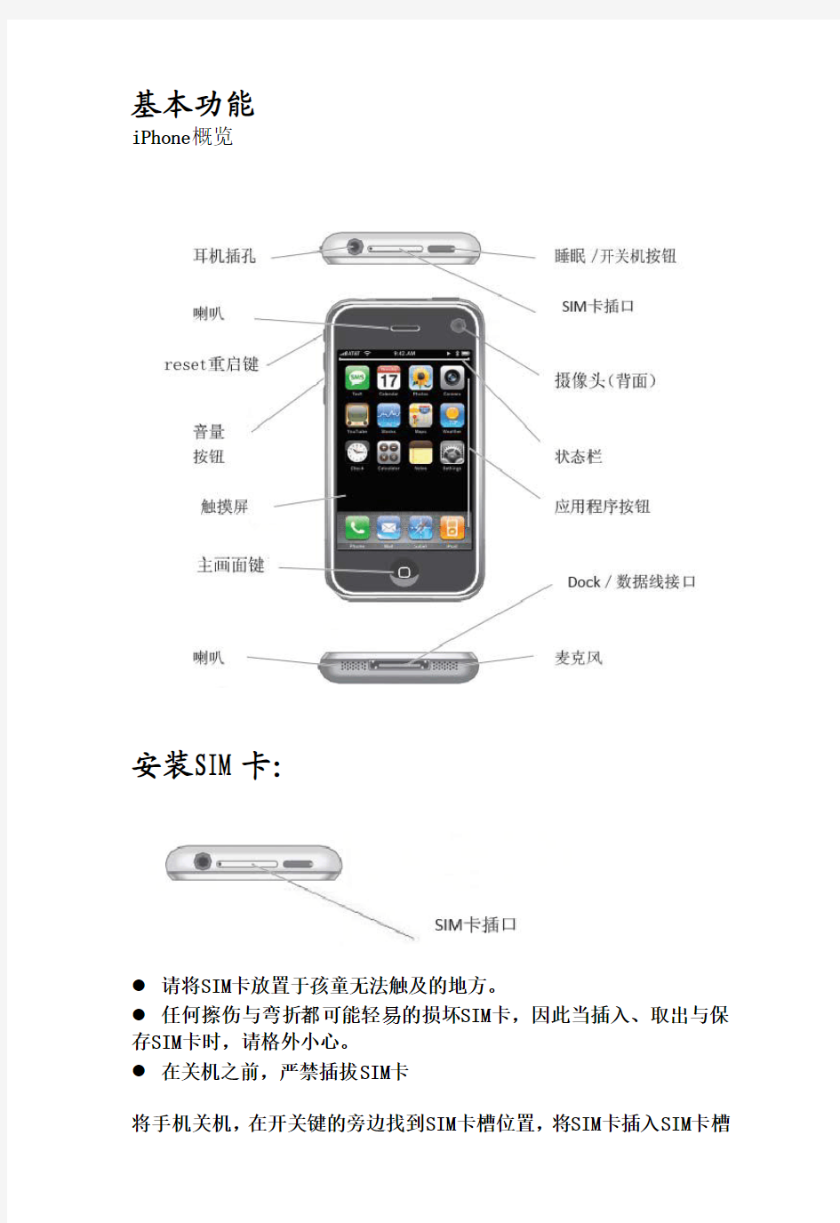 苹果iphone说明书