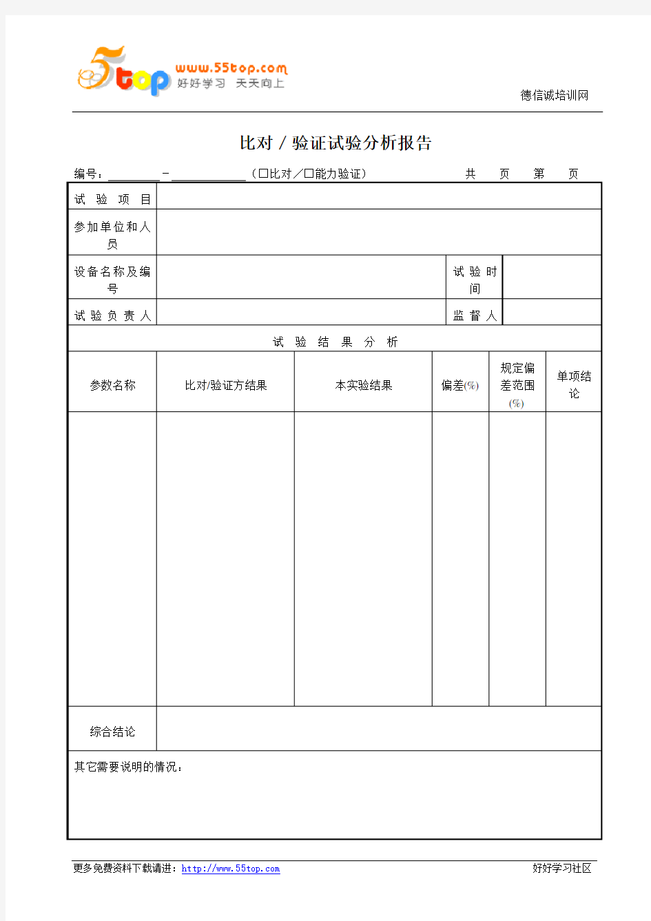 比对验证试验分析报告