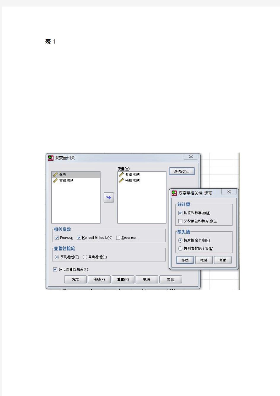 spss相关分析实验报告