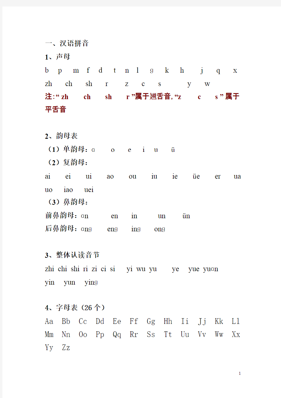 毕业班语文基础知识总复习资料