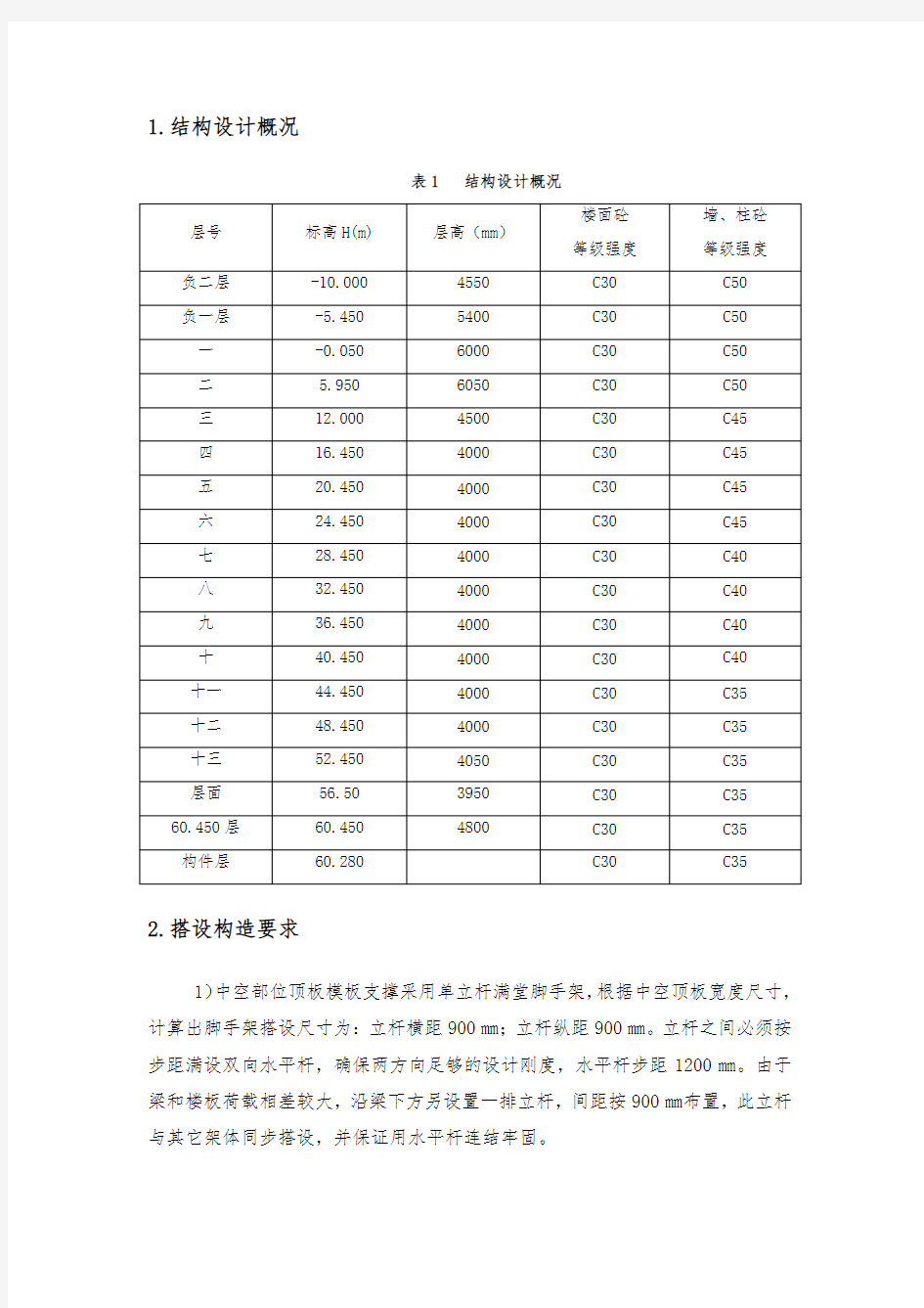 满堂脚手架技术交底大全