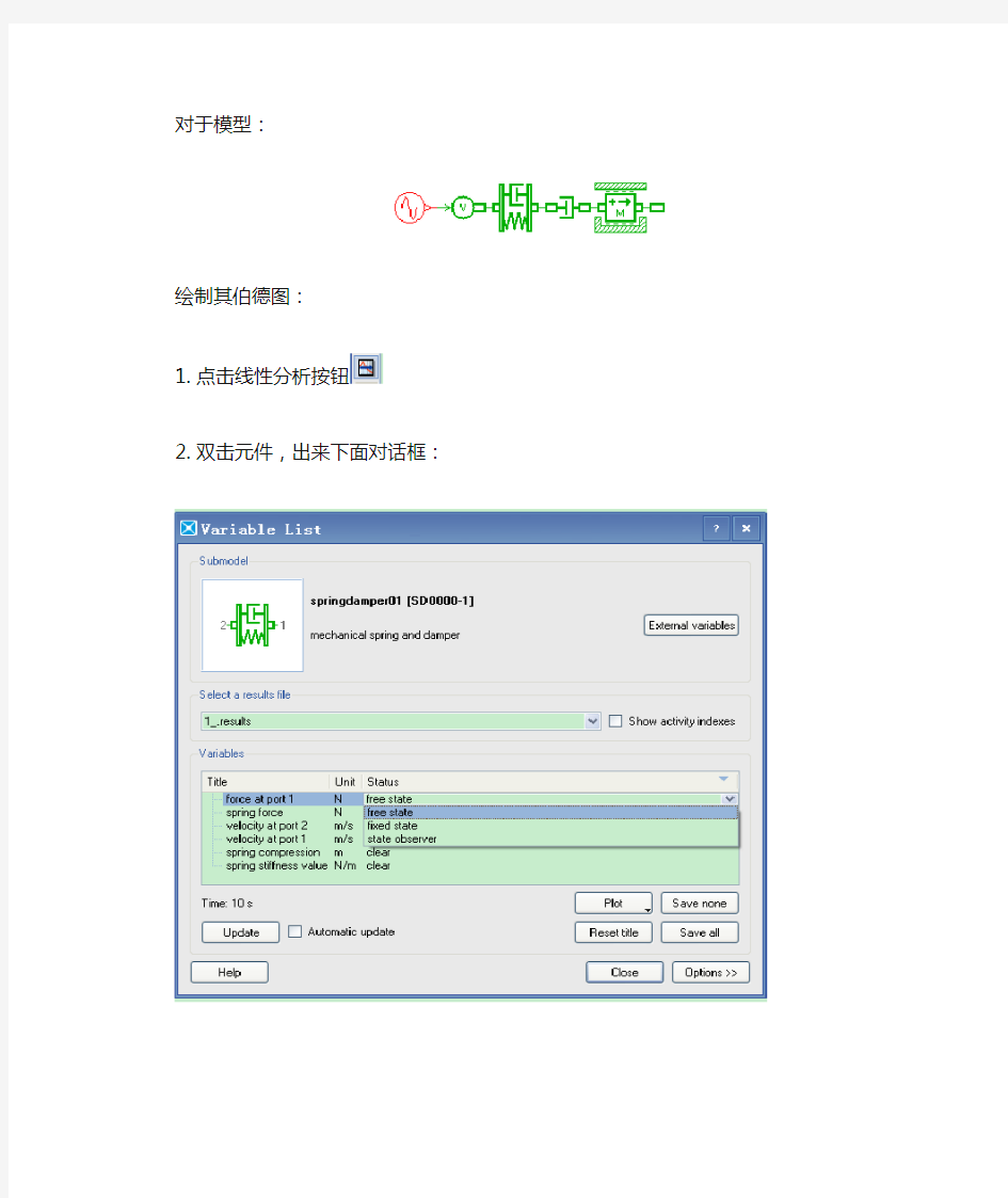 AMESim中绘制伯德图