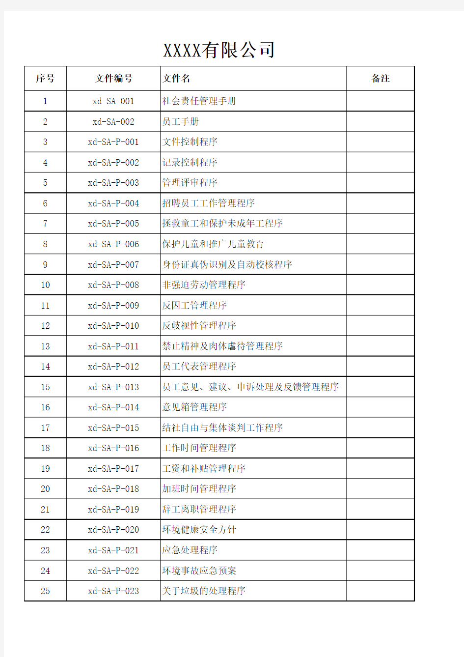 文件记录目录清单2