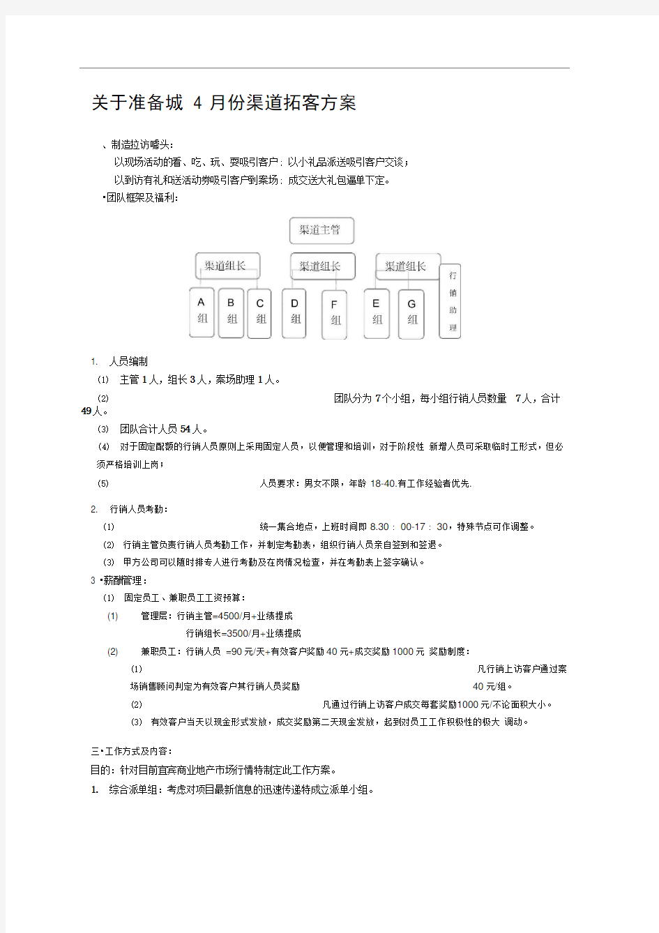 房地产行销方案