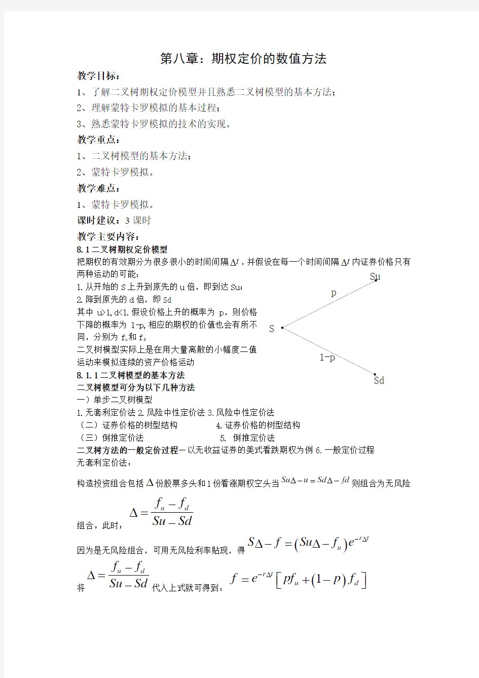 期权定价的数值方法