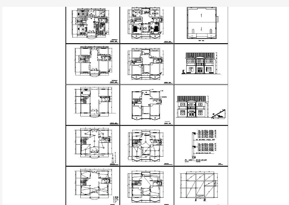 某地别墅全套建筑设计图纸(全集)