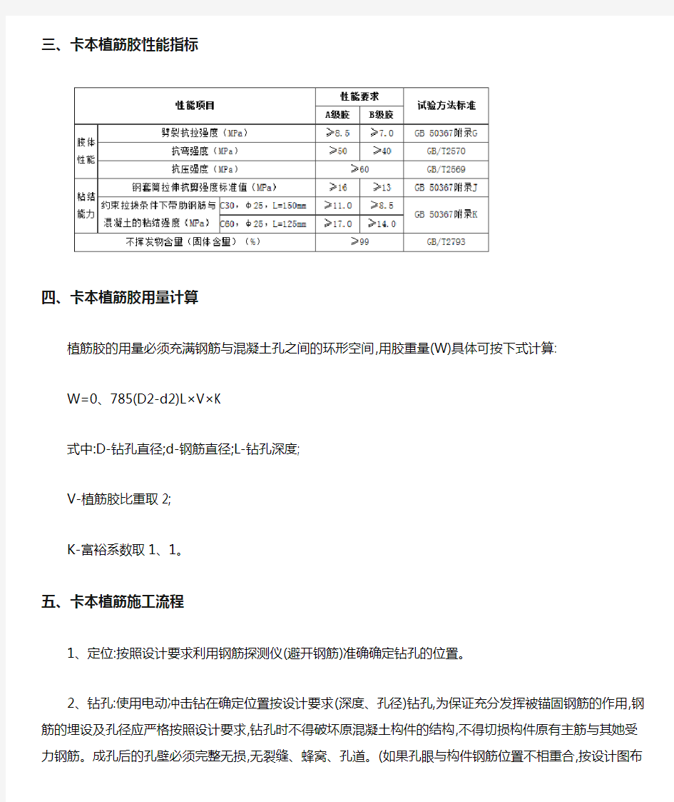 植筋胶施工方法