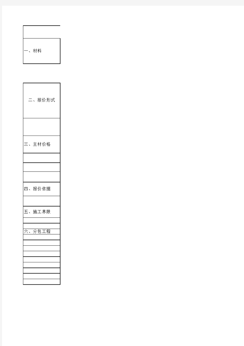 招标文件技术部分要求