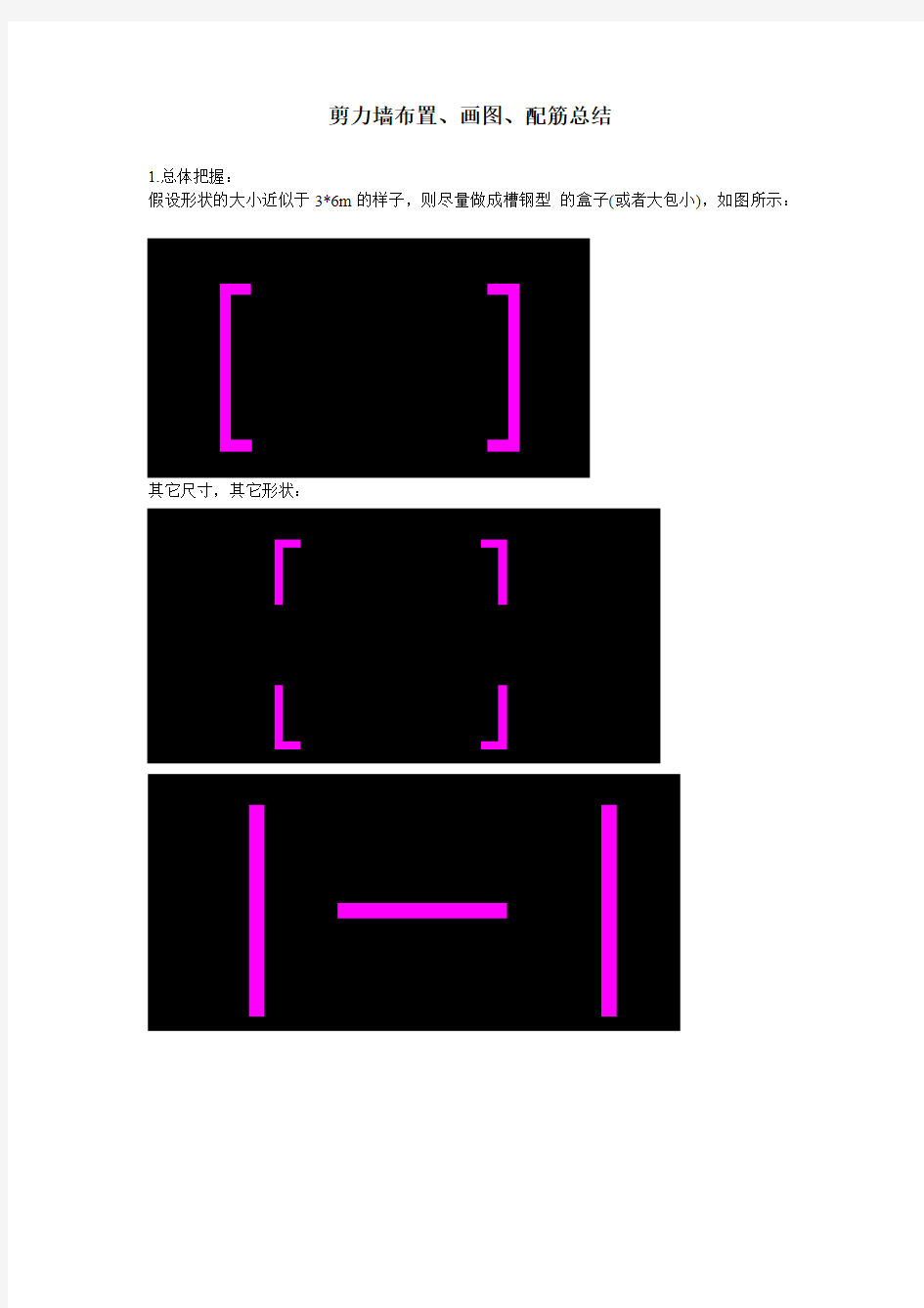 剪力墙布置、画图、配筋