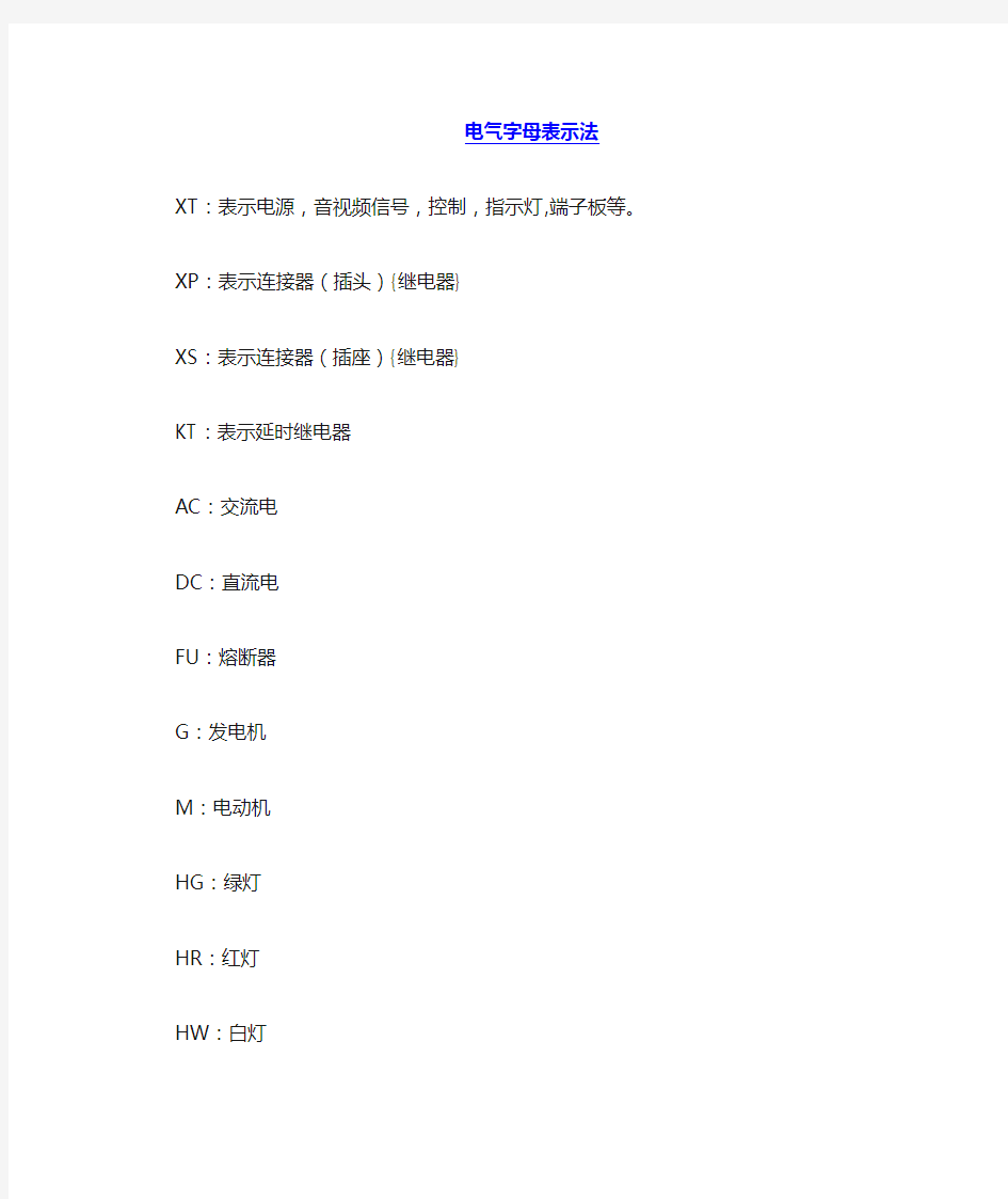 字母表示