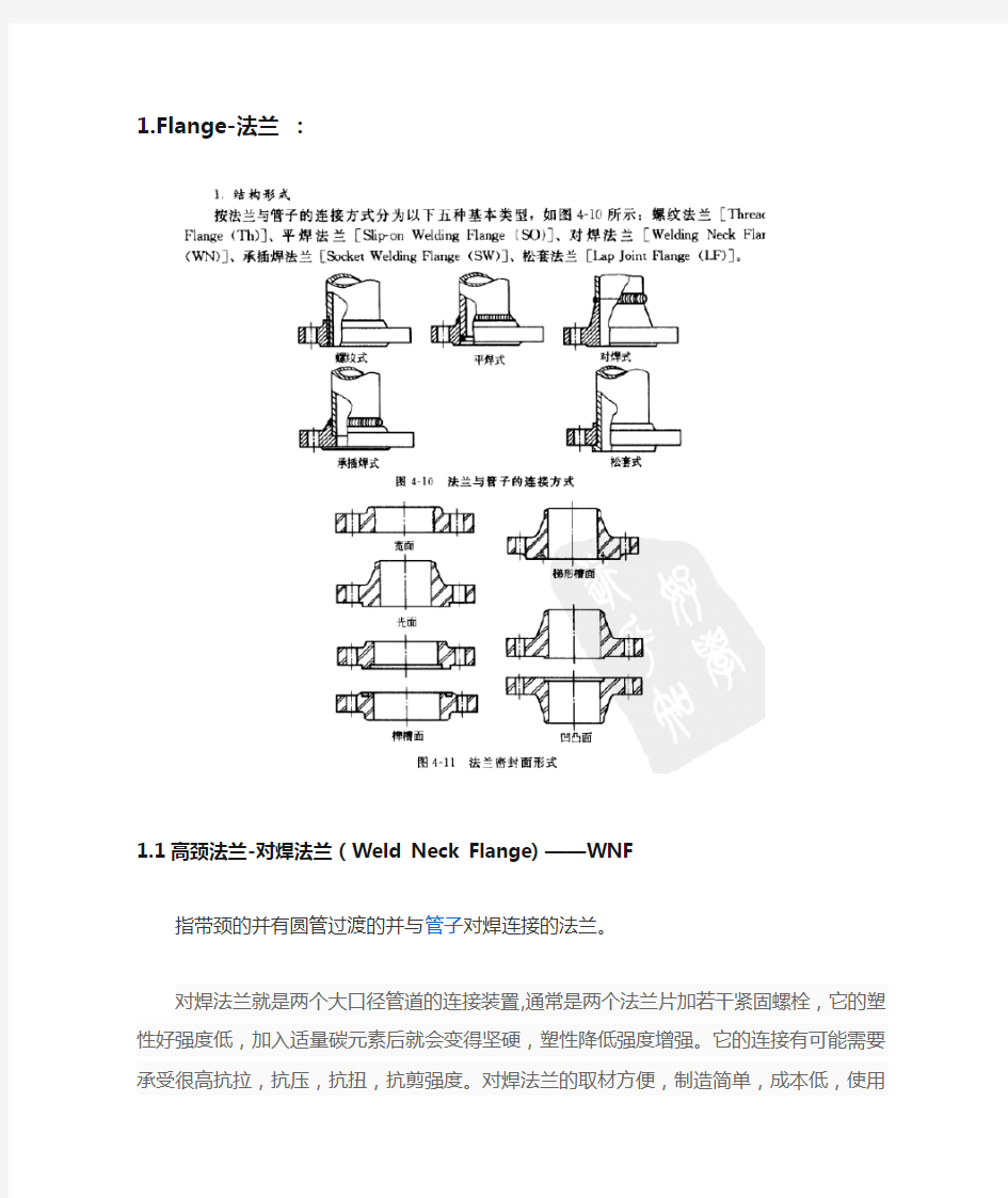 法兰分类介绍