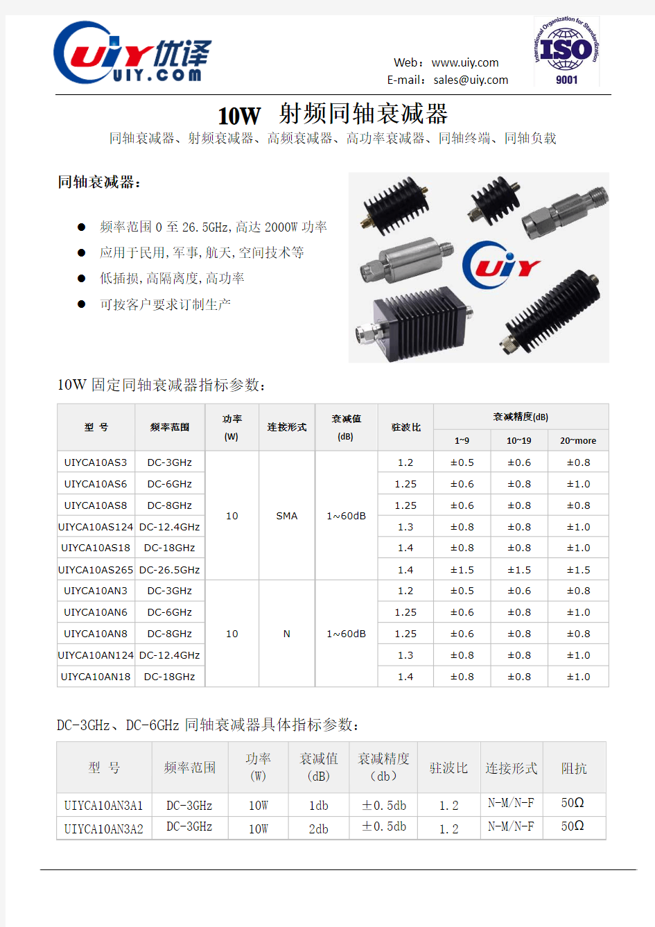 10W-射频同轴衰减器