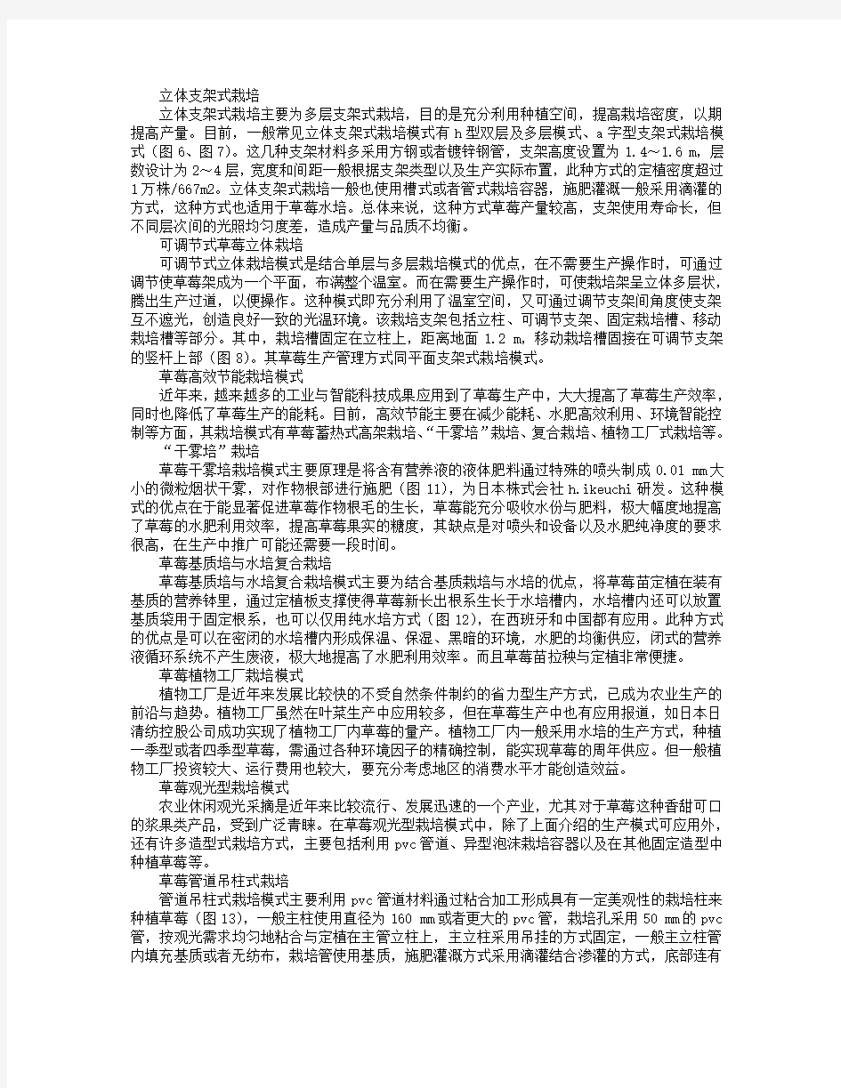 草莓无土栽培的几种模式