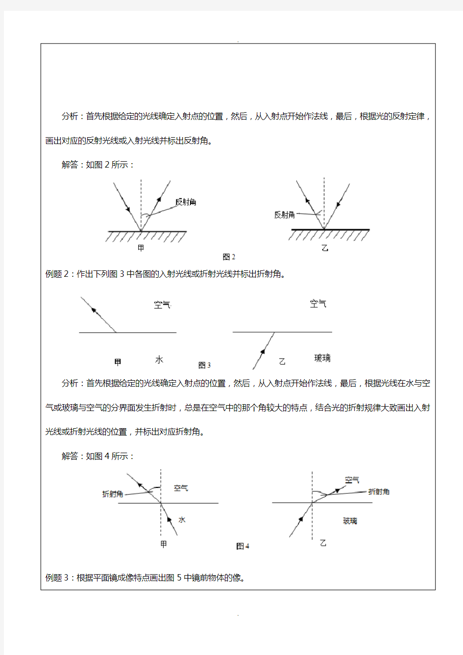 专题--光学-作图题--(有答案版)