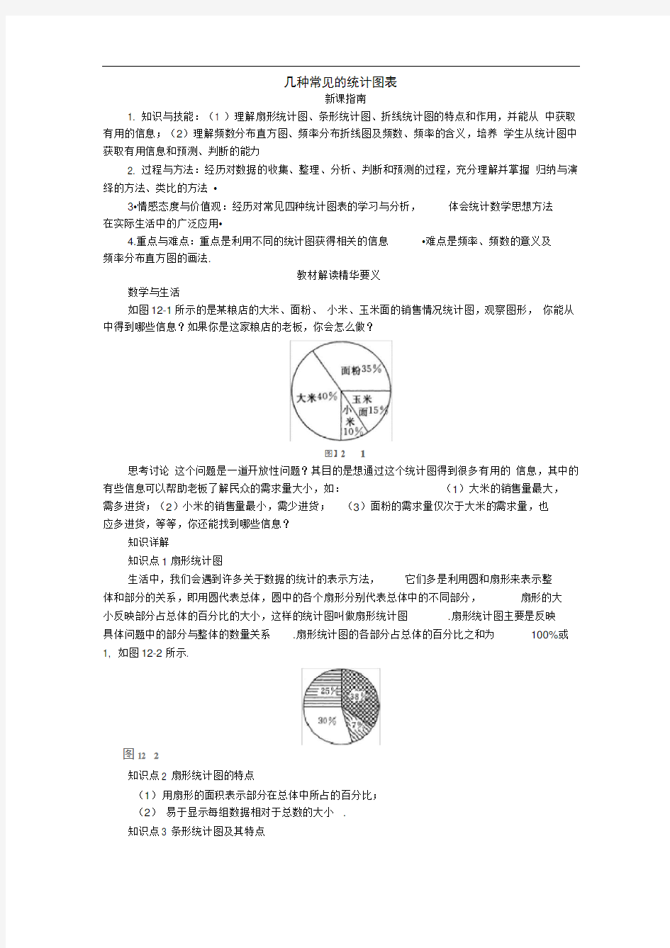 几种常见的统计图表教案