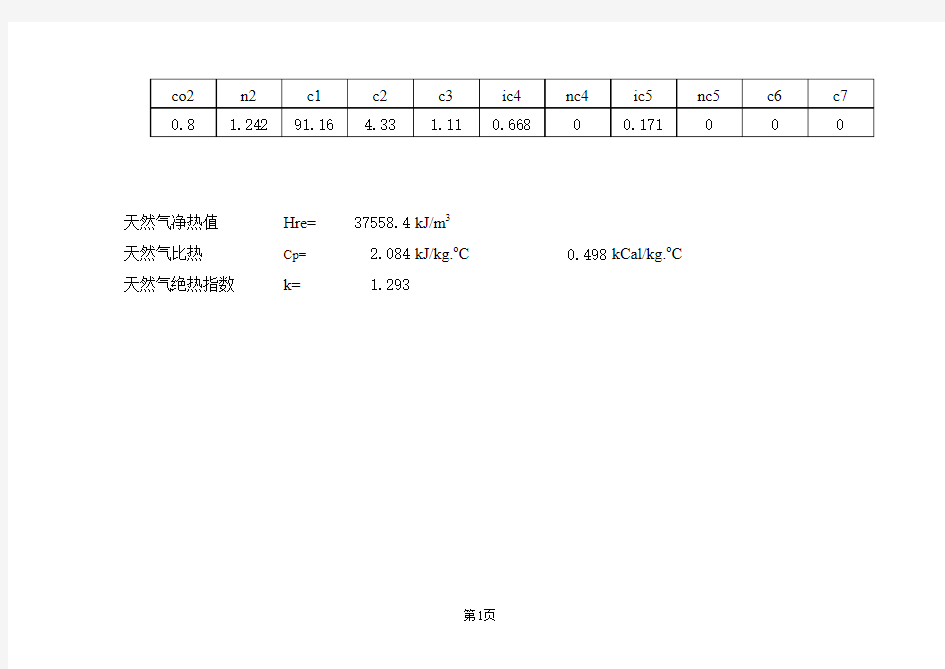 气物性计算