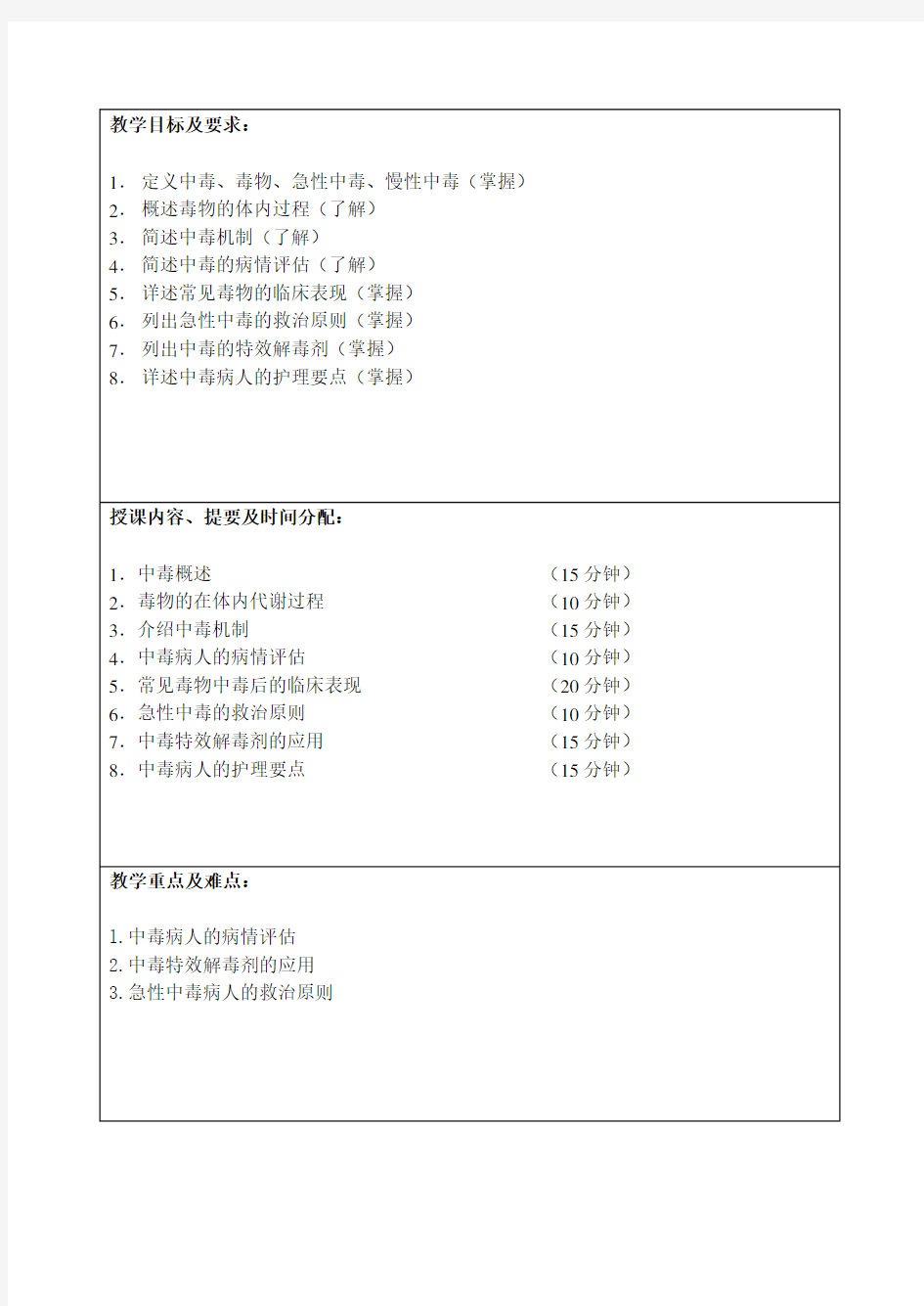 急性中毒.教案【急危重症护理】@中医大