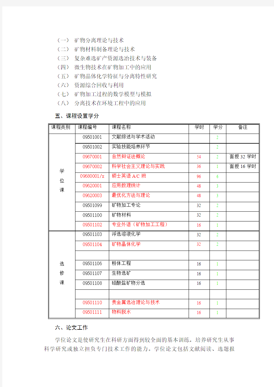 矿物加工工程学科