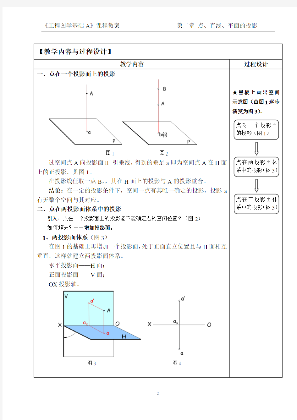 工程图学基础A教案-2点线面投影