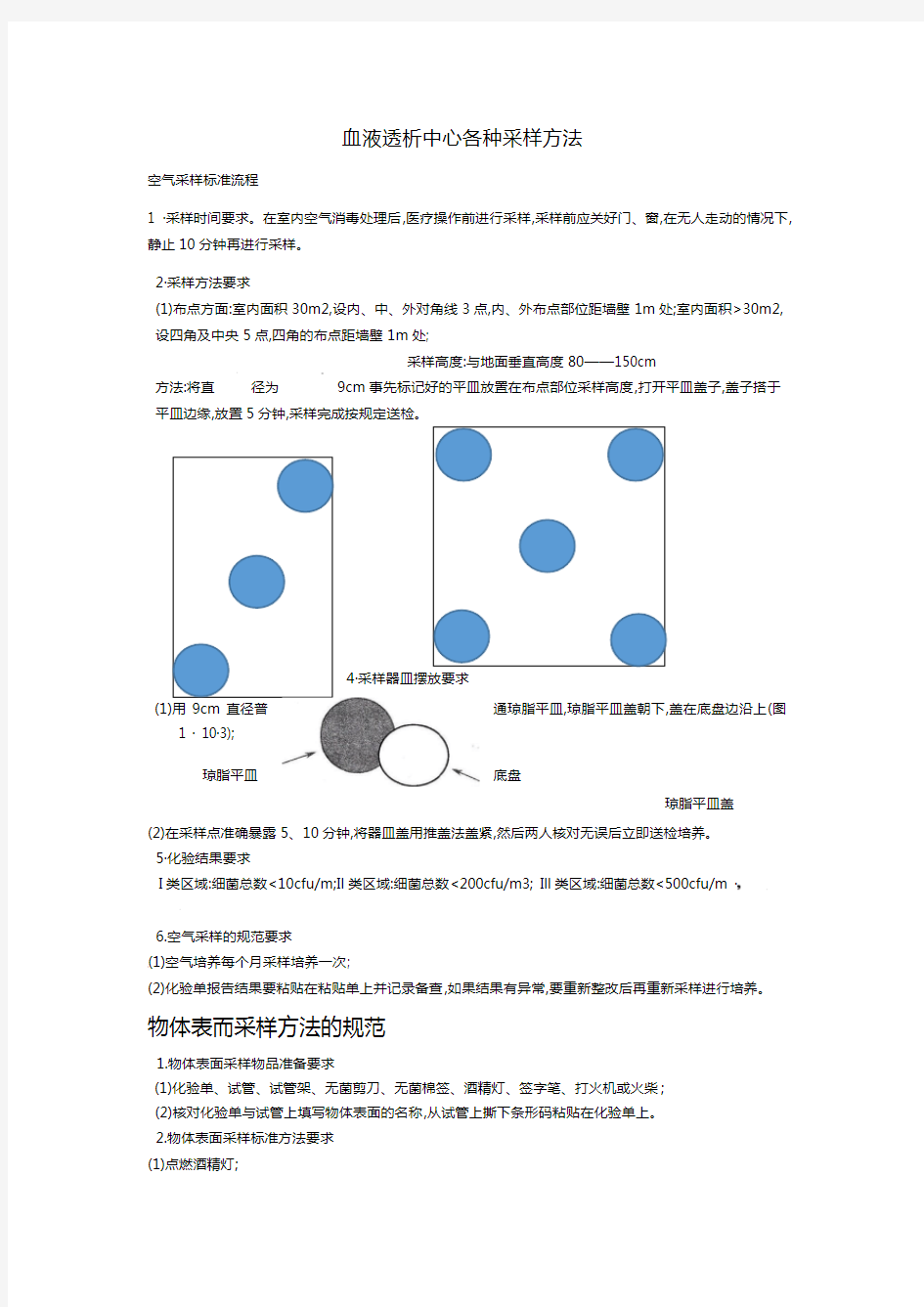 血透中心采样方法