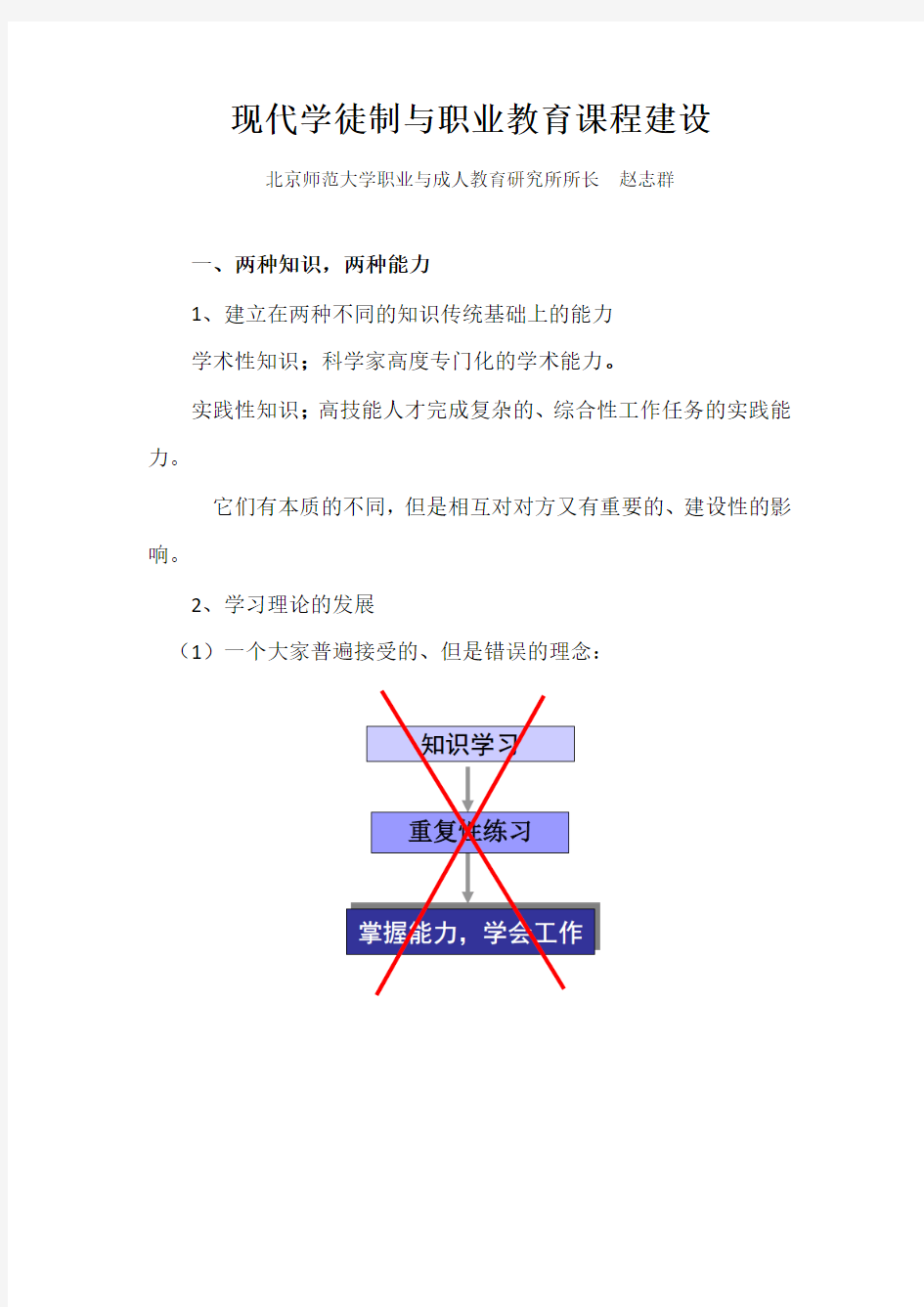 现代学徒制与职业教育课程建设