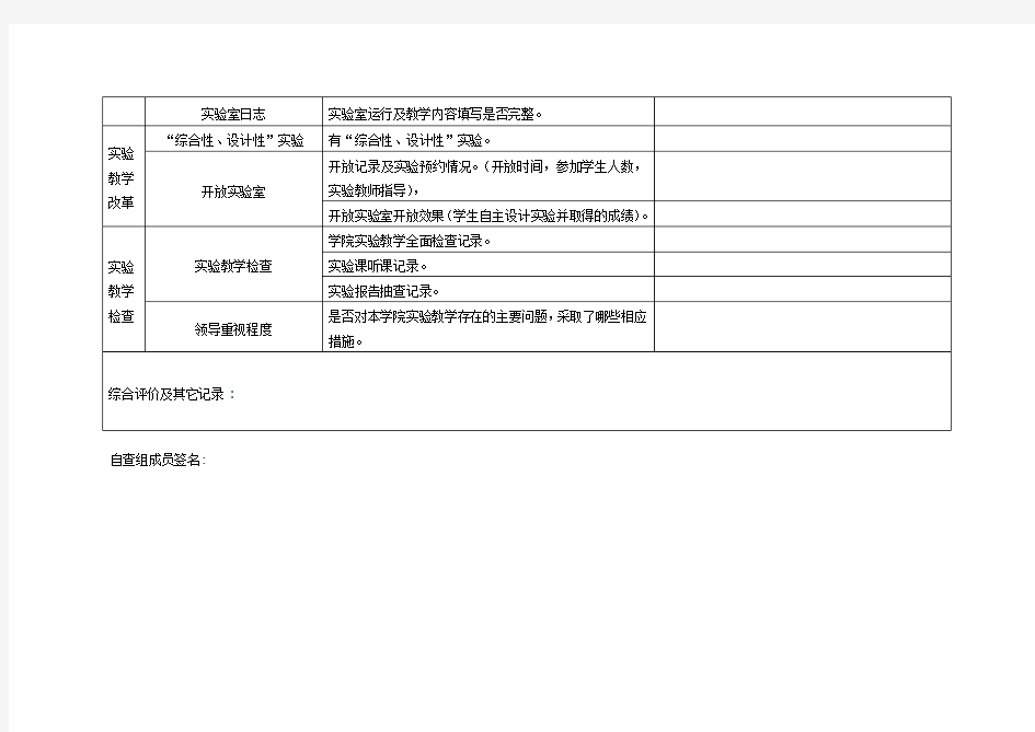 学校实验教学检查记录