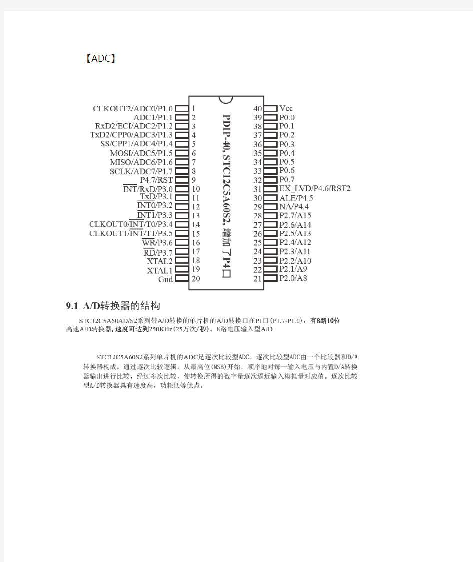 STC12C5A60S2内部资源ADC