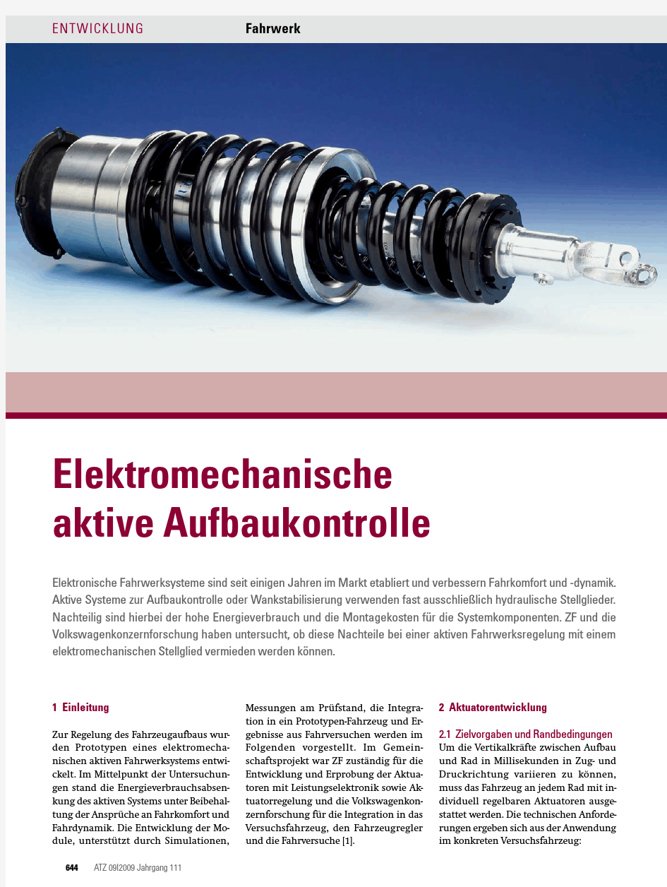 2009-09 02 ATZ - Automobiltechnische Zeitschrift