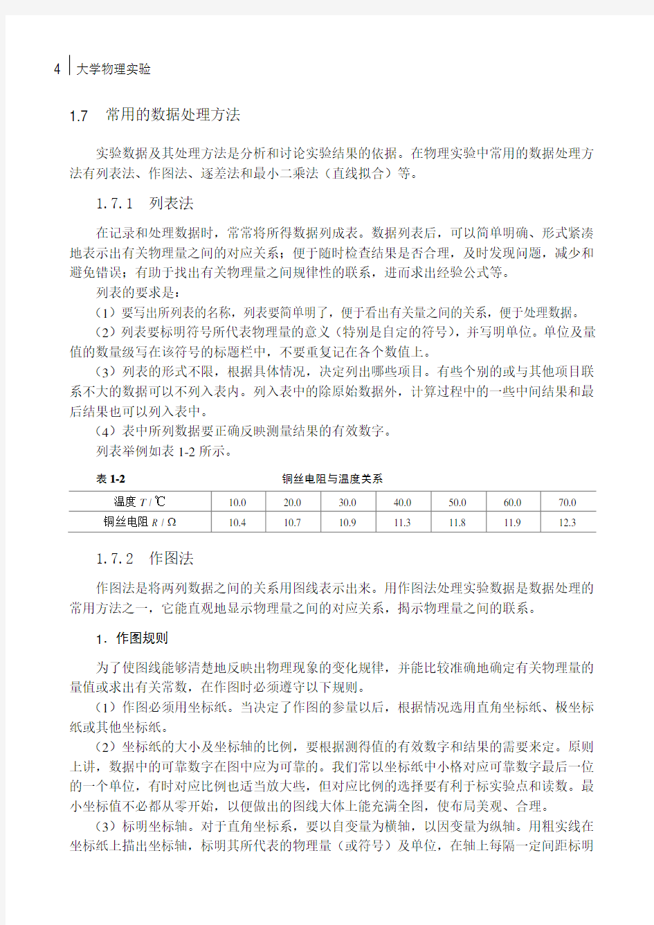 大学物理实验_常用的数据处理方法