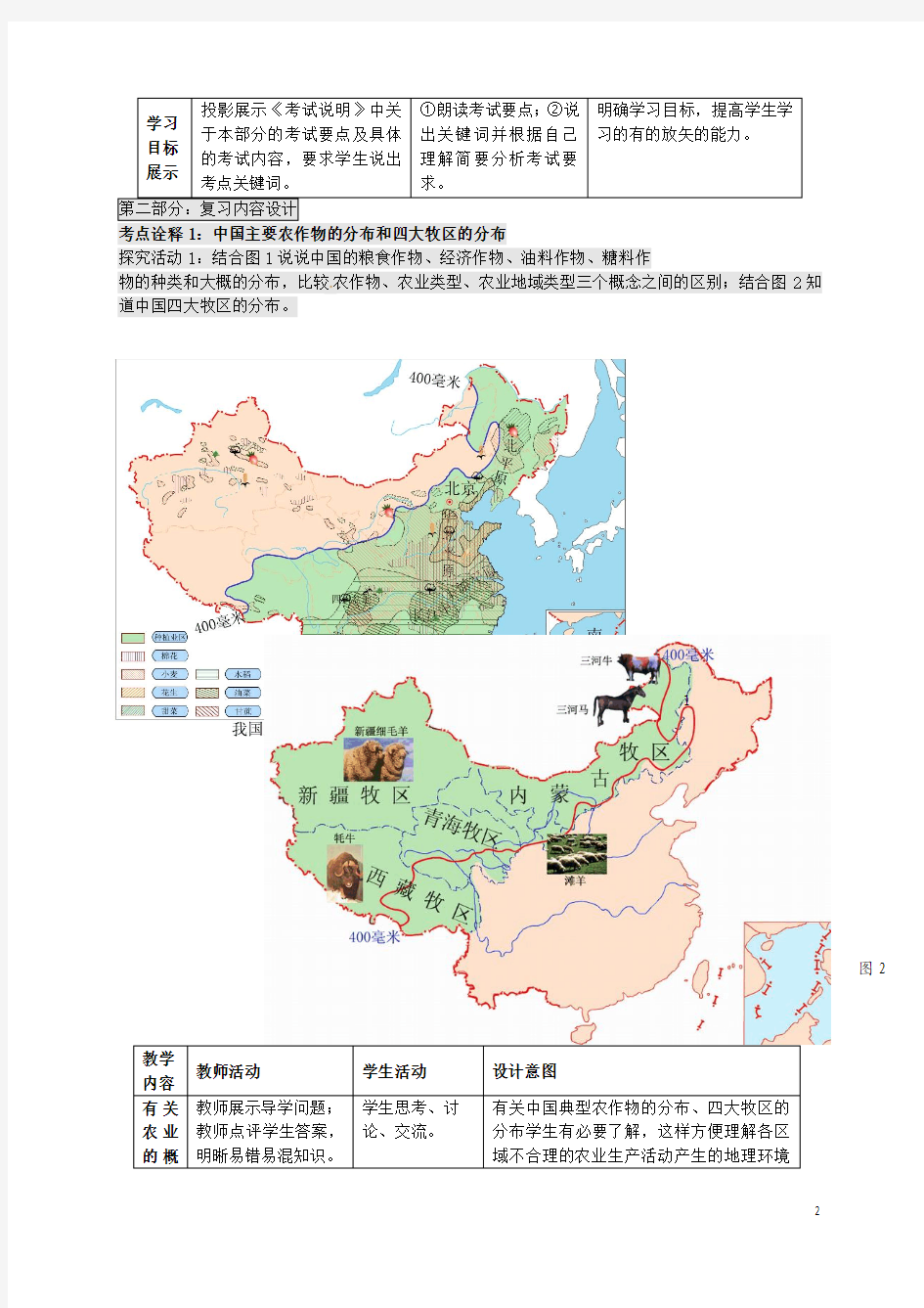 高考地理一轮复习 农业生产与地理环境(第3课时)教案1